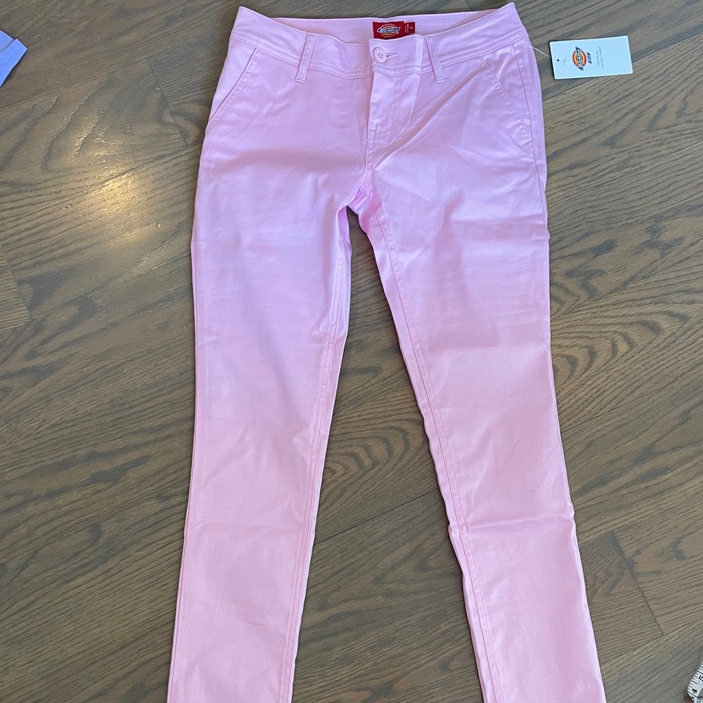 DICKIES perfect pink mid low pant xs 3